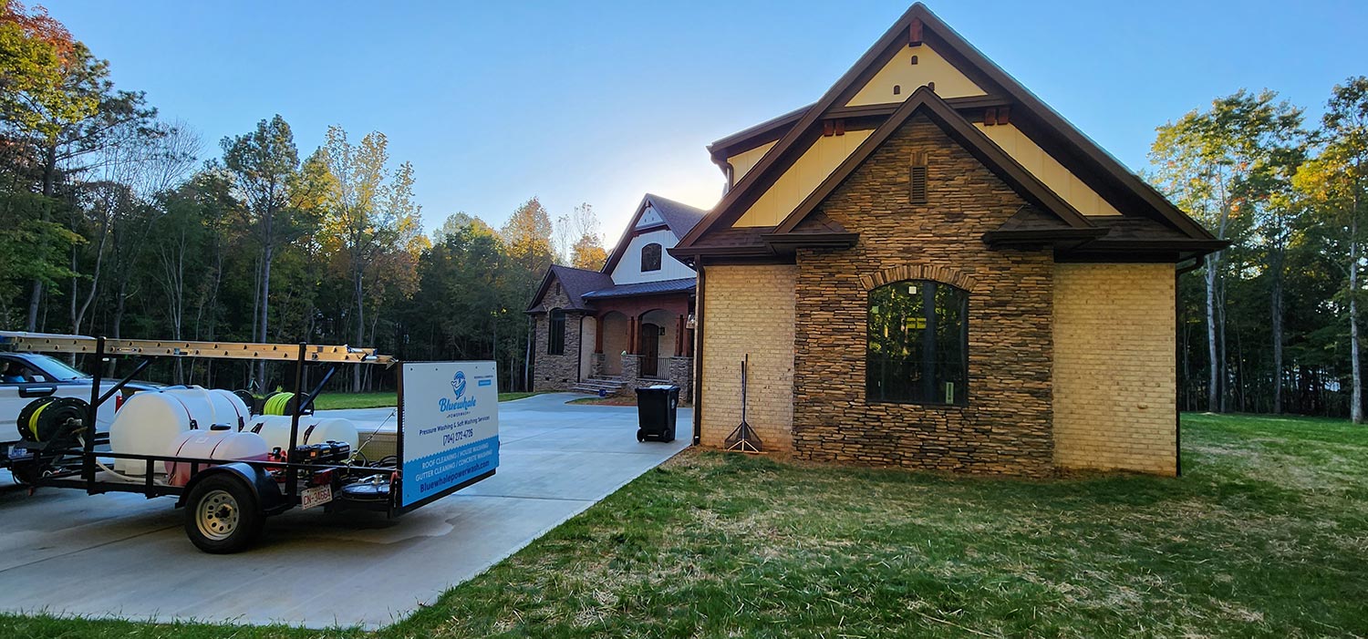 house washing experts in Charlotte area Bluewhale Powerwash