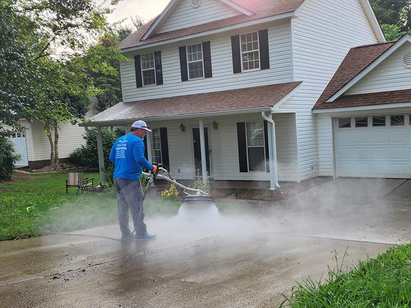 driveway pressure washing Charlotte Bluewhale Powerwash