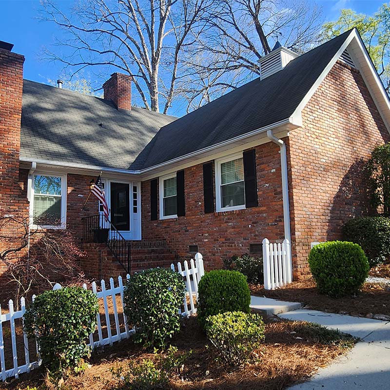 roof cleaning service Charlotte before picture