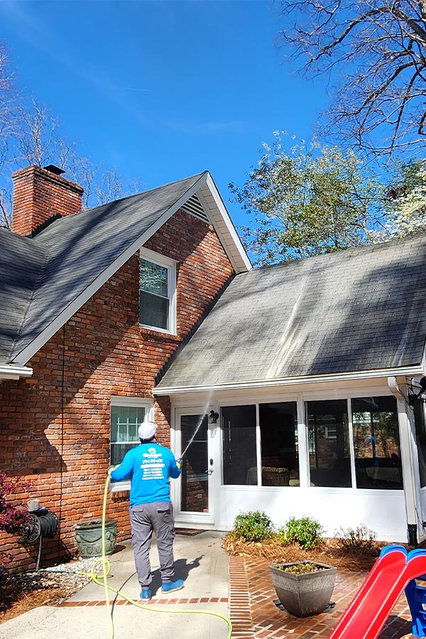 roof cleaning services in Charlotte Bluewhale Powerwash
